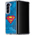 DC Comics Superman Logo Background Pattern Galaxy Z Fold5 5G Clear Case