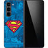 DC Comics Superman Logo Background Pattern Galaxy Z Fold5 5G Skin