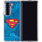 DC Comics Superman Logo Background Pattern Galaxy Z Fold7 Clear Case