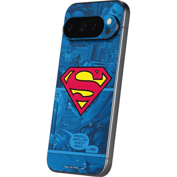 DC Comics Superman Logo Background Pattern Skin for Google Pixel