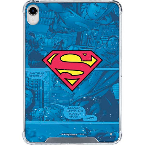 DC Comics Superman Logo Background Pattern iPad 11th Gen (2025) Clear Case