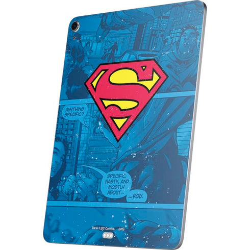 DC Comics Superman Logo Background Pattern Apple iPad Air Skin