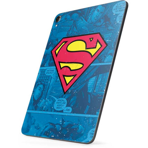DC Comics Superman Logo Background Pattern Apple iPad Pro Skin