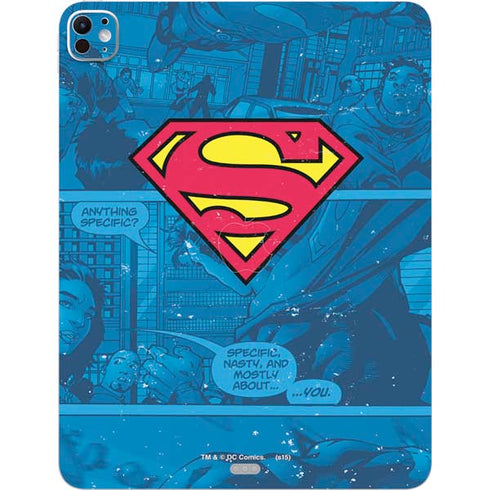 DC Comics Superman Logo Background Pattern iPad Pro 13in M4 (2024) Skin