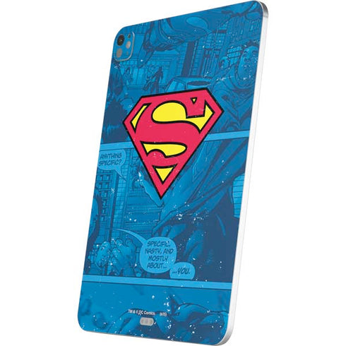 DC Comics Superman Logo Background Pattern iPad Pro 13in M4 (2024) Skin