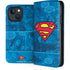 DC Comics Superman Logo Background Pattern iPhone 13 Folio Case