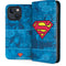 DC Comics Superman Logo Background Pattern iPhone 14 Plus Folio Case