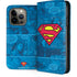 DC Comics Superman Logo Background Pattern iPhone 14 Pro Folio Case