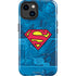 DC Comics Superman Logo Background Pattern iPhone 15 Impact Case