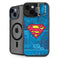 DC Comics Superman Logo Background Pattern iPhone 15 Plus Kickstand Case
