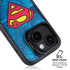 DC Comics Superman Logo Background Pattern iPhone 15 Plus Kickstand Case