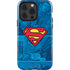 DC Comics Superman Logo Background Pattern iPhone 15 Pro Impact Case