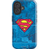 DC Comics Superman Logo Background Pattern iPhone 16 Impact Case