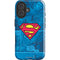 DC Comics Superman Logo Background Pattern iPhone 16 Plus Impact Case