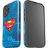 DC Comics Superman Logo Background Pattern iPhone 16 Plus Impact Case