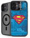 DC Comics Superman Logo Background Pattern iPhone 16 Plus Kickstand Case