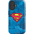 DC Comics Superman Logo Background Pattern iPhone 16 Plus Magsafe Impact Case