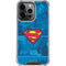 DC Comics Superman Logo Background Pattern iPhone 16 Pro Clear Case