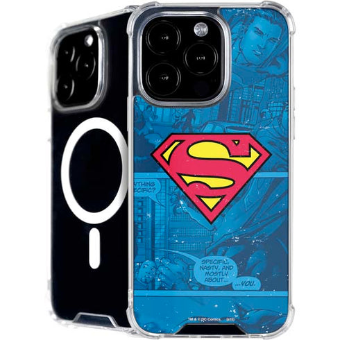 DC Comics Superman Logo Background Pattern iPhone 16 Pro MagSafe Case