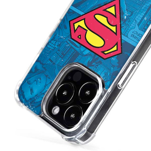 DC Comics Superman Logo Background Pattern iPhone 16 Pro Max MagSafe Case