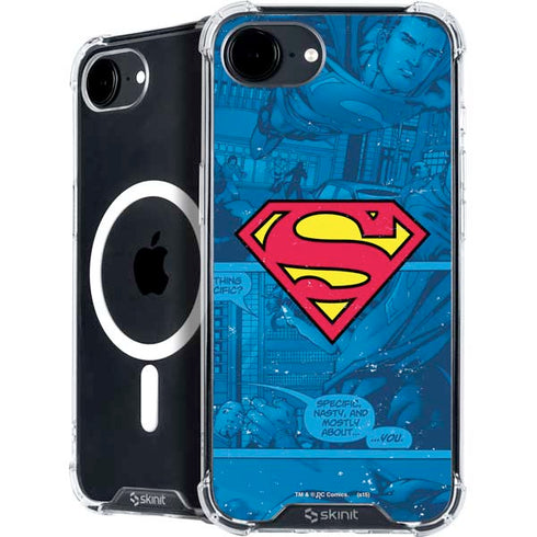 DC Comics Superman Logo Background Pattern iPhone 16e MagSafe Case