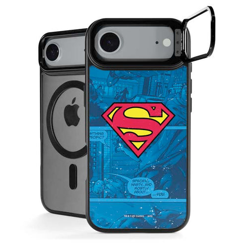 DC Comics Superman Logo Background Pattern iPhone 17 Air Kickstand Case