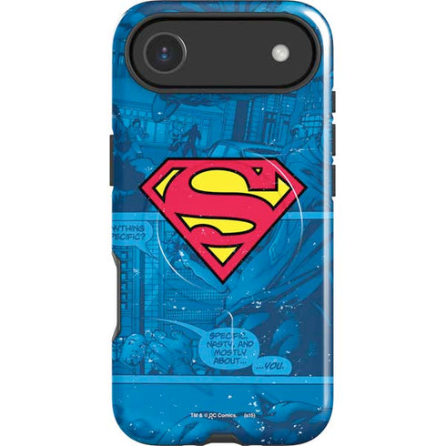 DC Comics Superman Logo Background Pattern iPhone 17 Air Magsafe Impact Case
