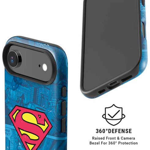 DC Comics Superman Logo Background Pattern iPhone 17 Air Magsafe Impact Case