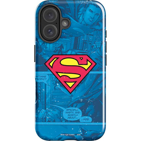 DC Comics Superman Logo Background Pattern iPhone 17 Impact Case