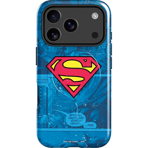 DC Comics Superman Logo Background Pattern iPhone 17 Pro Magsafe Impact Case