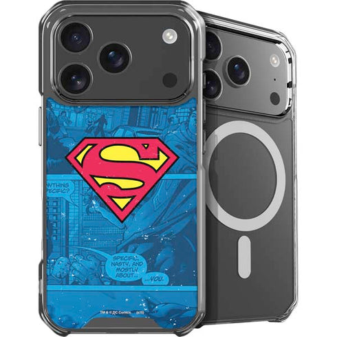 DC Comics Superman Logo Background Pattern iPhone 17 Pro Max MagSafe Case
