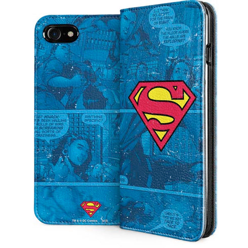 DC Comics Superman Logo Background Pattern iPhone Cases