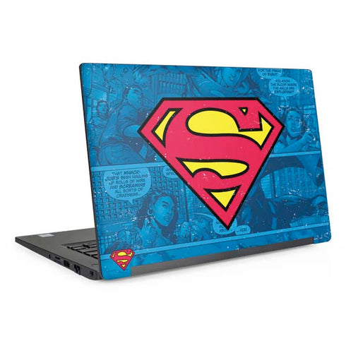 DC Comics Superman Logo Background Pattern Dell Latitude Skin