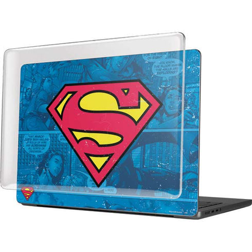 DC Comics Superman Logo Background Pattern MacBook Pro 14in (2021-24) Case plus Skin