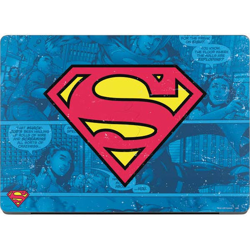 DC Comics Superman Logo Background Pattern Apple MacBook Pro 14-inch Skin