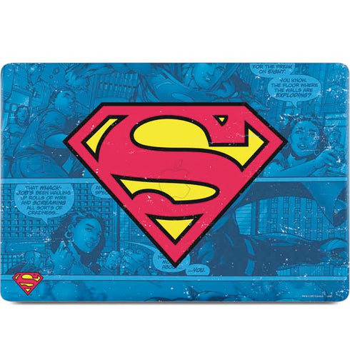 DC Comics Superman Logo Background Pattern MacBook Skins