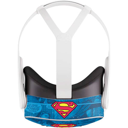 DC Comics Superman Logo Background Pattern Meta Quest 3S Skin