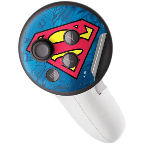 DC Comics Superman Logo Background Pattern Meta Quest 3S Skin