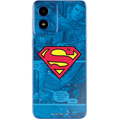 DC Comics Superman Logo Background Pattern Moto G Play 4G (2024) Skin