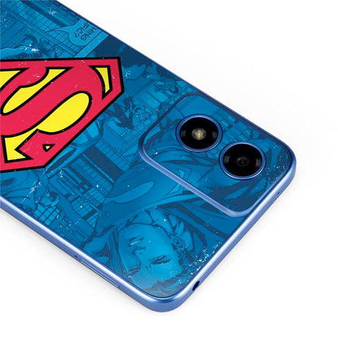 DC Comics Superman Logo Background Pattern Moto G Play 4G (2024) Skin
