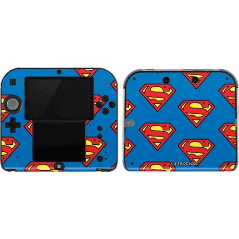 DC Comics Superman Logo Pattern Nintendo Skins
