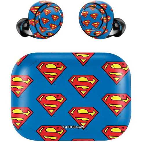 DC Comics Superman Logo Pattern Amazon Echo Buds Skin