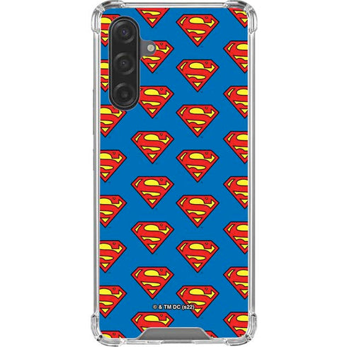 DC Comics Superman Logo Pattern Galaxy A17 Clear Case