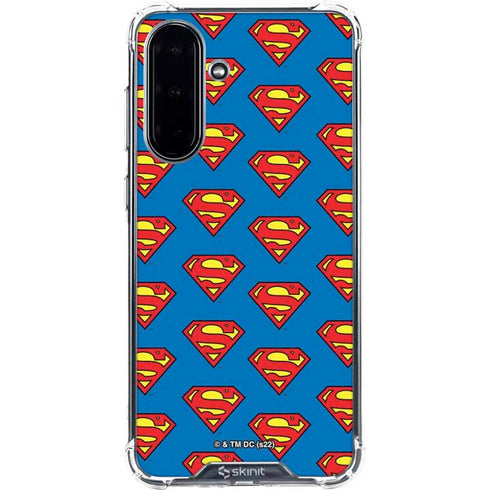 DC Comics Superman Logo Pattern Galaxy A36 5G Clear Case