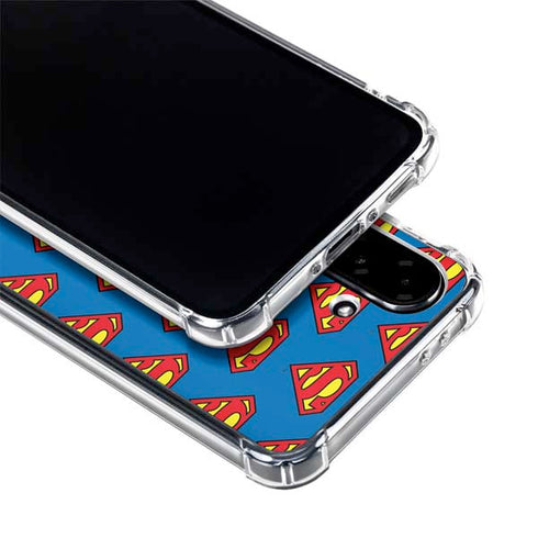 DC Comics Superman Logo Pattern Galaxy A36 5G Clear Case