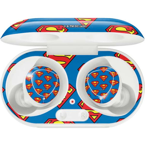 DC Comics Superman Logo Pattern Galaxy Buds Plus Skin
