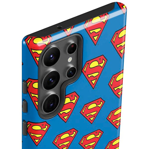 DC Comics Superman Logo Pattern Galaxy S23 Ultra Pro Case