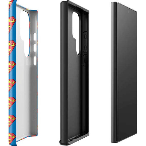 DC Comics Superman Logo Pattern Galaxy S23 Ultra Pro Case