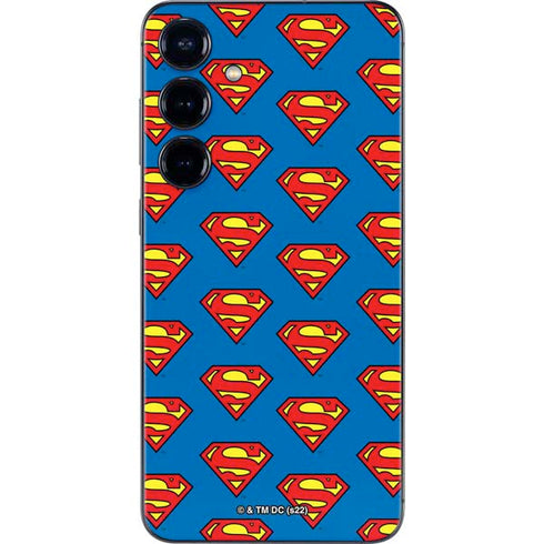 DC Comics Superman Logo Pattern Galaxy S24 Plus Skin