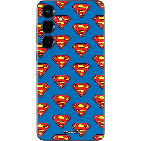 DC Comics Superman Logo Pattern Galaxy S24 Skin